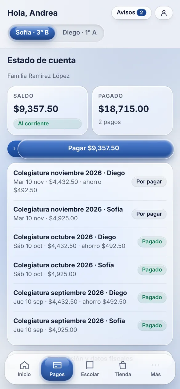Estado de cuenta de la familia